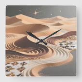 Desert Sands Wall Clock Quadratische Wanduhr (Vorderseite)