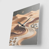 Desert Sands Wall Clock Quadratische Wanduhr (Winkel)