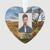 Desert Savannah Dated Photo Custom Ornament (Rückseite)