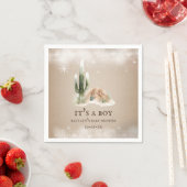 Desert Snow Cactus Baby Shower Napkins Serviette (Beispiel)
