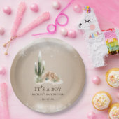 Desert Snow Cactus Baby Shower Pappteller (Party)