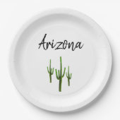 Desert Southwest Arziona Cactus Paper Cups Pappteller (Vorderseite)