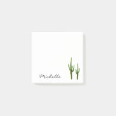 Desert Southwest Cactus Elegante Script Post-it Klebezettel (Vorderseite)