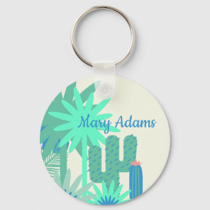Desert Southwest Personalized Key Chain Aqua Blue Schlüsselanhänger