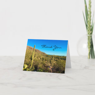 Desert Southwest Photo Cactus Thank You Card Dankeskarte