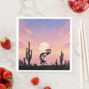 Desert Southwestern Kokopelli Serviette