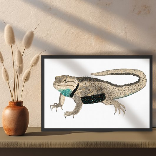 Desert Spiny Lizard Art Reptile Animal Nature Poster