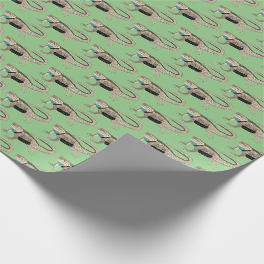 Desert Spiny Lizard Art Reptile Muster Geschenk Geschenkpapier (Ecke)