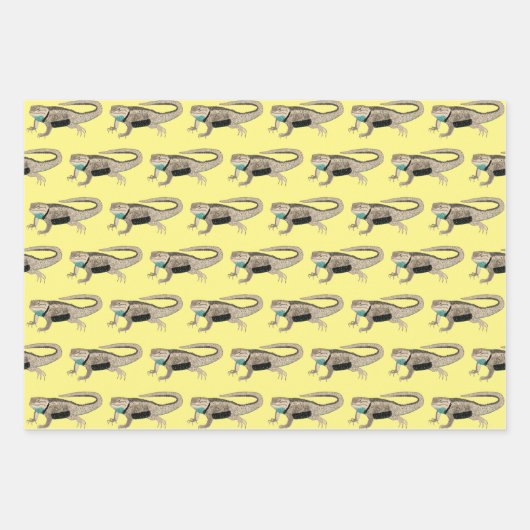 Desert Spiny Lizard Art Reptile Muster Geschenk Geschenkpapier Set (Vorderseite 3)