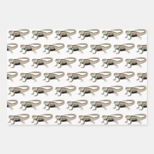 Desert Spiny Lizard Art Reptile Muster Geschenk Geschenkpapier Set (Vorderseite 2)