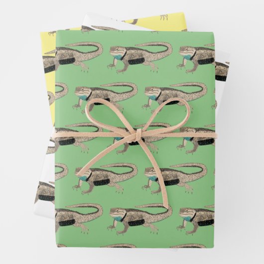 Desert Spiny Lizard Art Reptile Muster Geschenk Geschenkpapier Set (Beispiel)