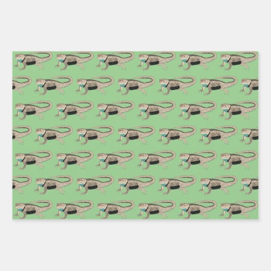 Desert Spiny Lizard Art Reptile Muster Geschenk Geschenkpapier Set (Vorderseite)