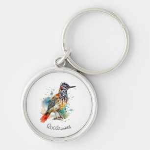 Desert Spirit, Roadrunner im Wasserfarben-Design Schlüsselanhänger