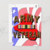 Desert Storm ARMY Veteran Postkarte (Vorne/Hinten)