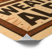 Desert Storm Chaos - Wildlife Weather Alert Comic Poster (Ecke)