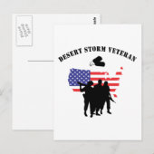 Desert Storm Veteran Postkarte (Vorne/Hinten)