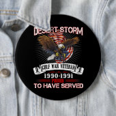 Desert Storm Veteran T Shirt Veteran Proud für Fet Button (Beispiel)