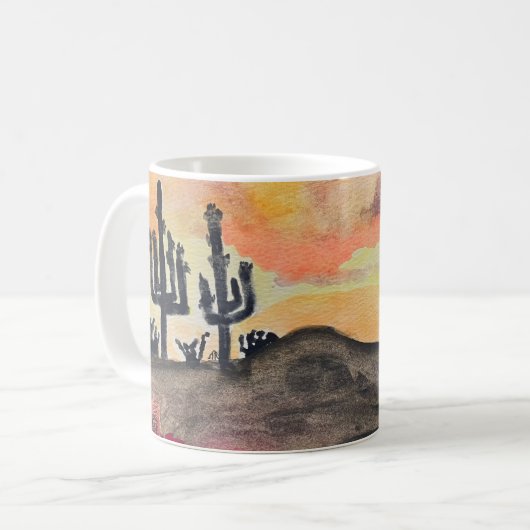 Desert Stormy Night Coffee Tasse (Vorderseite Links)