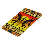 Desert Sun Cactus Kokopelli Southwestern Magnet (Linke Seite)