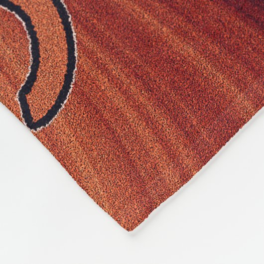 Desert Sun Cactus Kokopelli Südwest Design Fleecedecke (Ecke)