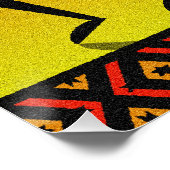 Desert Sun Cactus Kokopelli Südwest Design Poster (Ecke)