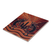 Desert Sun Cactus Southwest Kokopelli Keramik Tile Fliese (Seite)
