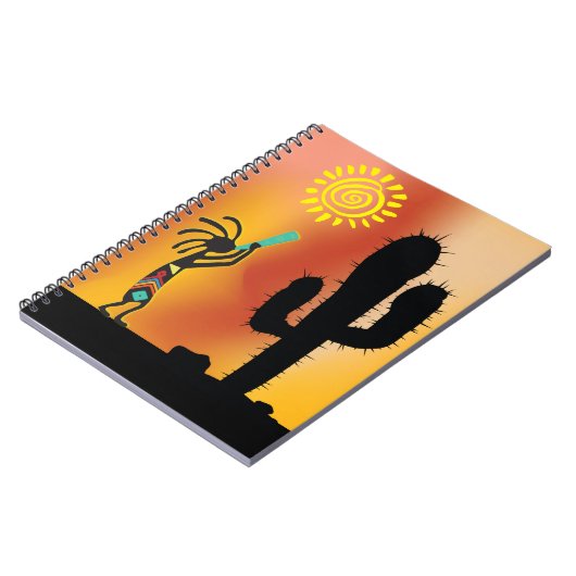 Desert Sun Kokopelli Notebook Notizblock (Linke Seite)