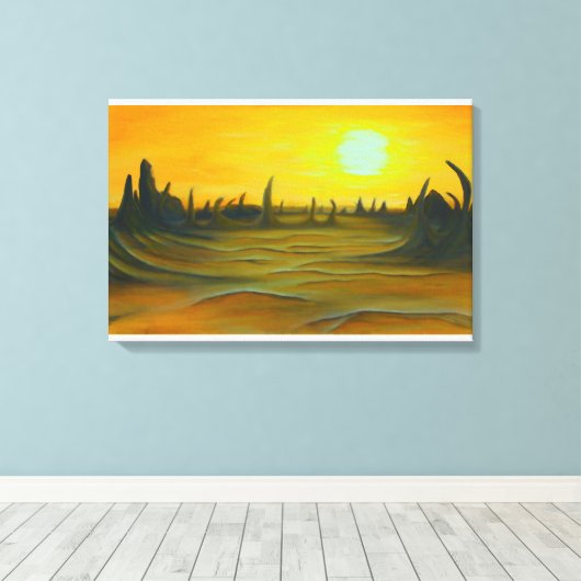 Desert Sun Leinwand (Insitu (Holzboden))