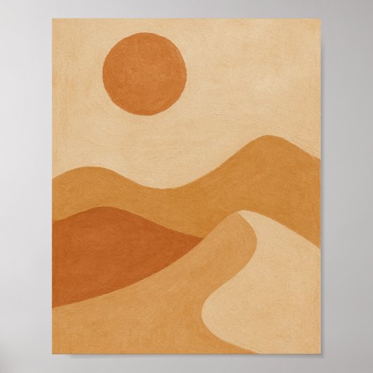 Desert Sun Minimal Poster (Vorne)