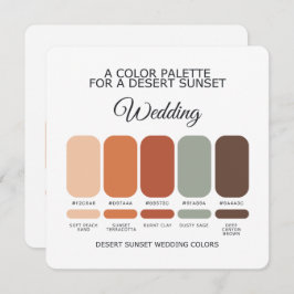 Desert Sunset Boho Wedding Color Palette Card Einladung