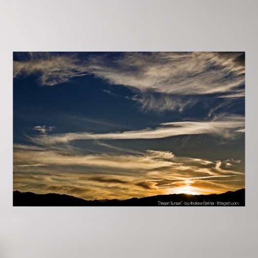 'Desert Sunset' - by Andrew Gettler Poster (Vorne)