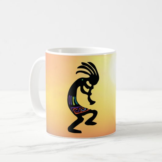 Desert Sunset Southwestern Kokopelli Kaffeetasse (Vorderseite Links)