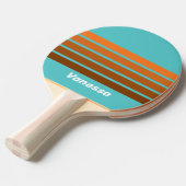 Desert Teal Across Striping with Name Tischtennis Schläger (Vorderseite)