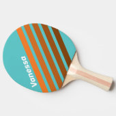 Desert Teal Angled Striping with Name Tischtennis Schläger (Seitenansicht)