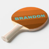 Desert Teal Bold Stripes with Name Tischtennis Schläger (Vorderseite)