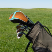 Desert Teal Pin Stripes with Name Golf Headcover (In SItu)