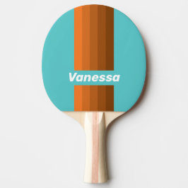 Desert Teal Pin Stripes with Name Tischtennis Schläger