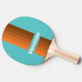 Desert Teal Pin Stripes with Name Tischtennis Schläger (Seitenansicht)