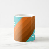 Desert Teal Stripes with Name Kaffeetasse (Mittel)