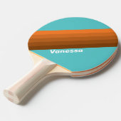 Desert Teal Stripes with Name Tischtennis Schläger (Vorderseite)