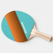 Desert Teal Stripes with Name Tischtennis Schläger (Seitenansicht)