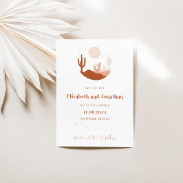 Desert Terracotta Illustration Save the Date Einladung