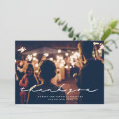 Desert Terrazzo Wedding Foto Dankeskarte (Stehend Vorderseite)