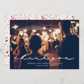 Desert Terrazzo Wedding Foto Dankeskarte (Vorne/Hinten)