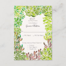 Desert Theme Wedding Invitation UAWG Response Card