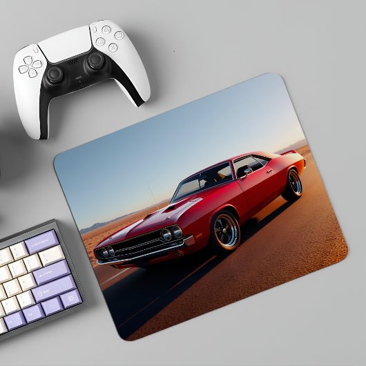 Desert Thunder Classic Muscle Car Mousepad