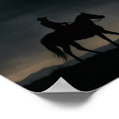 Desert Thunderstorm Poster - Lightning Strike  (Ecke)