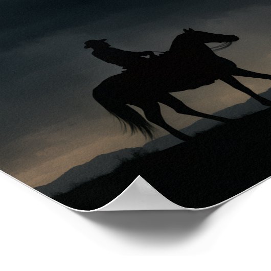 Desert Thunderstorm Poster - Lightning Strike  (Ecke)