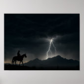 Desert Thunderstorm Poster - Lightning Strike  (Vorne)