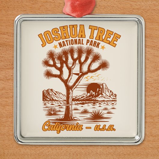 Desert Vibes Joshua Tree National Park Art Ornament Aus Metall